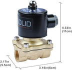 U.S. Solid 1/2" Brass Electric Solenoid Valve 24VAC Air Non-potable Water NBR Normally Closed - Image 7