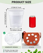 homenote 6.7 Inch Clear Plastic Nursery Pots with Drainage Holes (15 Pcs) - Image 2