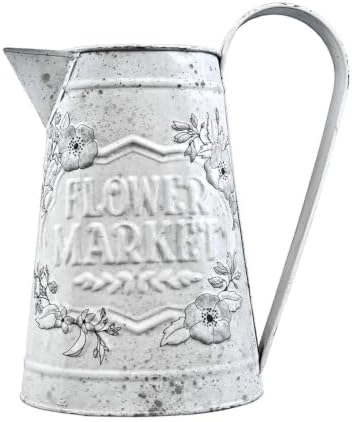 Baoblaze Outdoor Watering Can Rustic Watering Can Decorative Pitcher Vintage Jug Iron Container With Long Handle And Wide Spout Suitable for shelf display mantel decor entryway accents home decoration by Unknown