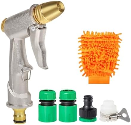 High Pressure metal Garden Water Spray Gardening Sprayer Hose Jet Household Lawn Washing Guns Yard Watering Sprinkle(Golden water gun) - Image 2