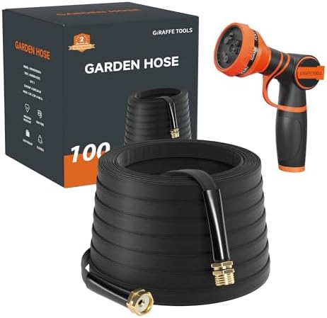 Giraffe Tools Garden Hose 100FT Lightweight Lay Flat Water Hose by GiraffeTools