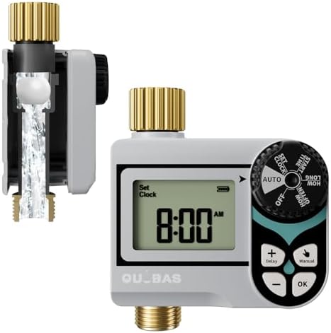 QUOBAS Zero Pressure Water Timer, Sprinkler Timer for Garden Hose Faucet by QUOBAS