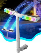 Solar Pool Fountain with Lights for Above & Inground Pools, Gray by Kompoll