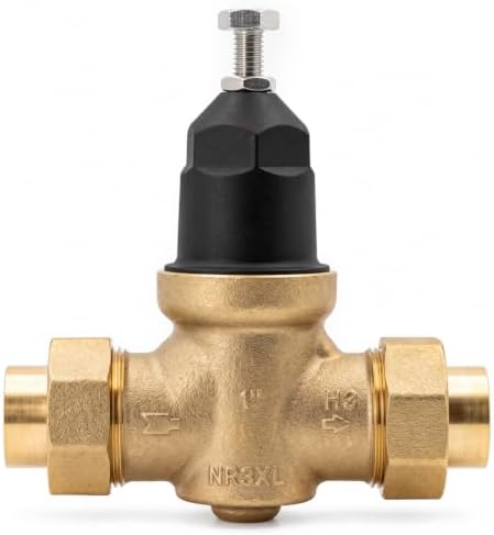 Upgraded 1" Brass Pressure Reducing Valve，Water Pressure Regulator for home with Double Union FNPT Connection - Stainless Steel Strainer Screen (Double Union Copper Sweat) by Unknown