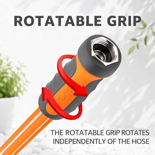FEVONE Heavy Duty Garden Hose 80 ft, Hybrid Polymer Water Hose - Image 6