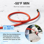 SPECILITE 5/8" x 100FT Hot/Cold Rubber Garden Water Hose, -50℉-190℉, Red - Image 3