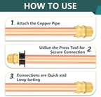 5-Pack Niikappu 1" Copper Press X 1" Male NPT Adapter - Image 5