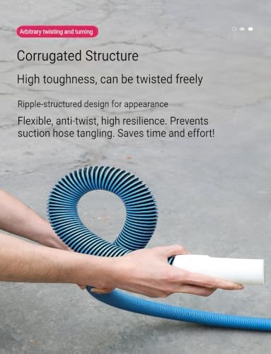 Pool Vacuum Hose, Kink-Free Swivel Cuff, Spiral-Wound Design(1.5insh,30m/98ft) - Image 6