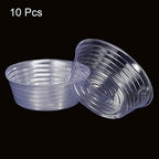 MECCANIXITY Plant Pot Saucer 13.4 Inch Plastic Round Flower Drip Tray for Indoor Outdoor, Clear Pack of 10 - Image 3