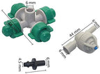 Garden Plumbing Adapter 20 Pcs Fogger and Cross Misting Sprinkler with Anti-drip and 1/4 Inch Single Barb Connector Hanging Sprinkler Garden Irrigation - Image 2