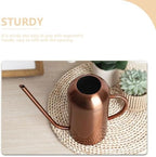 Vintage Stainless Steel Watering Can 1.5l with Long Spout for Garden and Indoor Plants, Copper Color Succulent Watering Pot for Flower Care - Image 7