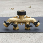 4 Way Garden Hose Splitter Heavy Duty Brass Connector - Image 3