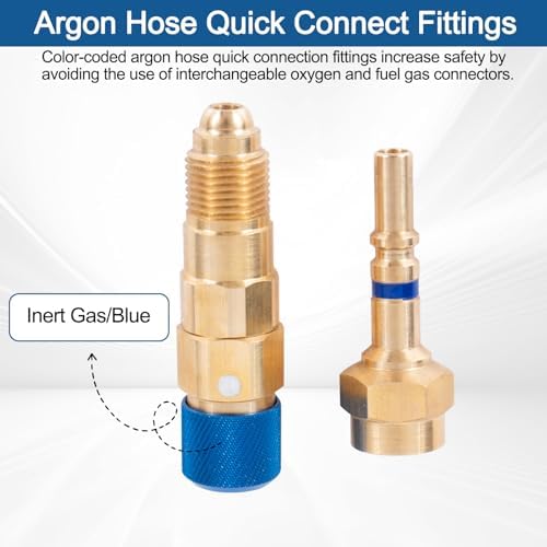 QDB33 Argon Hose Quick Connect Fittings, Argon Inert Gas Hose Fittings,Gold - Image 3