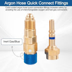QDB33 Argon Hose Quick Connect Fittings, Argon Inert Gas Hose Fittings,Gold - Image 3