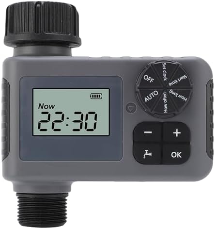 Fabater Sprinkler Timer, 1 Zone Programmable Digital Water Timer, Outdoor Garden and Soaker Hose with Rain Delay, Manual, Automatic Watering, IP55 Rating and Digital Display for - Image 2