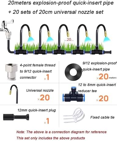 49.2Ft Drip Irrigation, 360° Bendable Drip Irrigation Kit Automatic Irrigation for Garden, Adjustable Garden Watering Misting for Greenhouse, Lawn, Garden, Yard(65.6ft) - Image 2