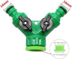Y-type Shunt Valve Garden Irrigation System Water Splitter 2 Way Y Shape Quick Connector Tap Adapter Controller(With adapter) - Image 2