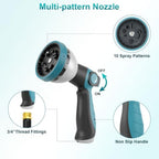 Lightweight Garden Hose 50ft, Flexible Water Hose with 10-Function Nozzle - Image 4