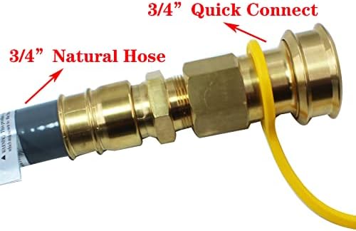  /" Female and Male Solid Brass Dual Fuel Generator Natural Propane Hose Quick Connect Disconnect Fittings Convert for Pipe Natural Gas Supply for Generators 4PCS Kit - Image 2