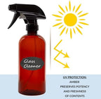 Cornucopia Brands 16oz Amber PLASTIC Spray Bottles w/Heavy Duty Mist & Stream Sprayers & Chalkboard Labels (6-pack); PET #1 Plastic Bottles, BPA-Free - Image 7