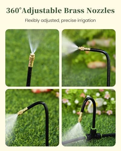 RAINPOINT 100FT Drip Irrigation System with 30pcs Adjustable Copper Nozzles - Image 3