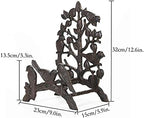 Sungmor Brown Bird Water Hose Holder, Wall Mount Garden Hose Hanger, Heavy Duty Cast Iron Hose Reel Wall Mounted, Indoor Outdoor Watering Hose Wall Hook, Yard Balcony Water Pipe Storage Rack Butler - Image 2