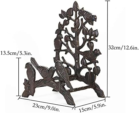 Sungmor Brown Bird Water Hose Holder, Wall Mount Garden Hose Hanger, Heavy Duty Cast Iron Hose Reel Wall Mounted, Indoor Outdoor Watering Hose Wall Hook, Yard Balcony Water Pipe Storage Rack Butler - Image 2