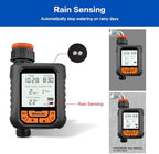 Irrigation Timer, Automatic Watering Timer with Timer and Frequency Watering, Programmable Water Irrigation Timer for Patio, Pool, Lawn (with Rain Sensor) - Image 2