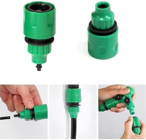 Garden Hose Quick Connectors 1/4 3/8 Barb Fittings for Drip Irrigation 5/10 Pack(for 4I7mm Hose,Type1) - Image 3