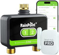 RainPoint 2-Zone WiFi Water Timer, Brass Inlet and Outlet, App Control by RainPoint
