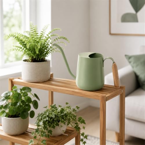 Stainless Steel Long Spout Watering Can for Indoor Pots, Silver - Image 5