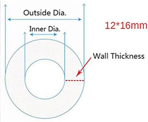 5 Meters Flexible Silicone Tube, 2 4 6 8 10 12 16 20mm Flexible Garden Rubber Hose Aquarium Soft Tubing (Color : 12x16 mm, Size : 5 Meters) - Image 2