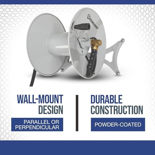 Strongway Wall-Mount Hose Reel, 5/8in. x 150ft. Hose, 150 PSI - Image 2