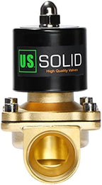 U.S. Solid 1" Brass Electric Solenoid Valve 24VAC Normally Closed VITON Air Non-potable Water Fuel - Image 2