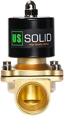 U.S. Solid 1" Brass Electric Solenoid Valve 24VAC Normally Closed VITON Air Non-potable Water Fuel - Image 2