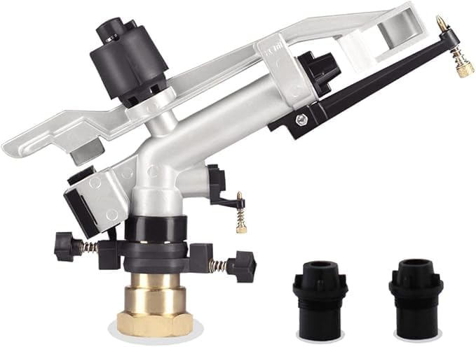 1.25-Inch Rain Gun for Agriculture – Heavy Duty Impact Sprinkler for Large Area Farm Irrigation, Landscaping & Lawn Watering – Low Pressure Performance – Includes 3 Adjustable Brass Nozzles - Image 5