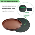 Yukfona Ceramic Plant Saucer Tray 1 Pcs 12 Inch Brown, 12.5" OD x11.9 ID x1.6 Deep| Fits Flower pots Bottom≤ 11.9", Heavy Duty Glazed Round Planter Drip with Catch Basin for Indoor Outdoor Plants - Image 3
