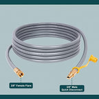 GASPRO 20 Feet 3/8" ID Natural Gas Hose, Low Pressure LPG Hose, for Weber, Char-Broil, Pizza Oven, Patio Heater and More - Image 2