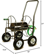 Yard Butler Garden Hose Truck - Heavy-Duty Water Hose Holder Cart - Powder Coated Steel Construction - Leakproof Reel - Portable Management - Holds up to 400' of 5/8" Hosepipe - Image 3