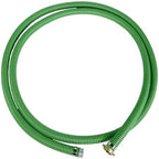 Gloxco Heavy Duty EPDM All Weather Suction Hose Assembly, Black Tube, Lime Green Helix, 1-1/2" Inside Diameter with Male x Female NPSM Pinlug Fittings Installed, 25 ft Length - Image 2
