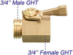 M MINGLE Heavy Duty Brass Garden Hose Shut Off Valve, Garden Hose Adapter - Image 3