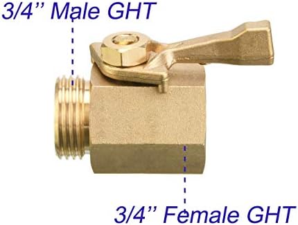 M MINGLE Heavy Duty Brass Garden Hose Shut Off Valve, Garden Hose Adapter - Image 3