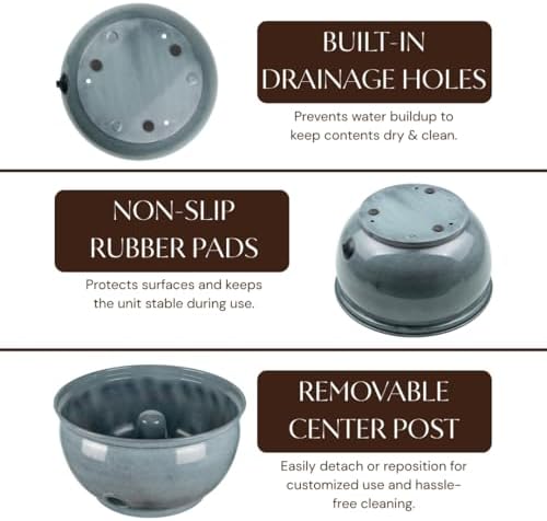 Monarch Abode Garden Hose Holder with Lid – Decorative Water Hose Holders for Outside, Smooth Metal Patina Pot with Drainage, 100ft Waterhose Holder for Outside, Garden Storage Caddy - Image 5