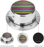 Mechanical Kitchen Timers for Cooking,Striped Printed 60 Minute Magnetic Countdown Timer,Cute Cooking Timers with Alarm,Stainless Steel Time Timer Manual No Batteries Required - Image 3