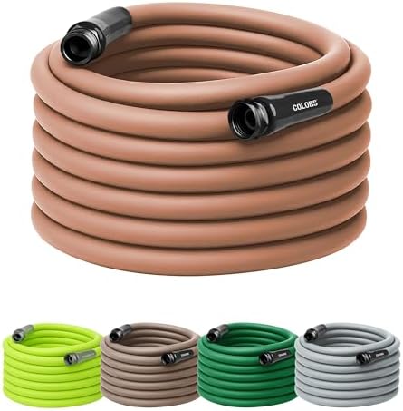 Flexzilla Colors Garden Hose 5/8 in. x 75 ft., Lightweight All-Weather Water Hose, Durable and Flexible, Leak-Free Connections, Red Clay by Flexzilla