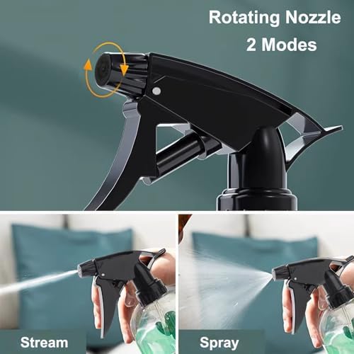 30 Pack Spray Bottle Nozzles, Heavy-Duty Stream Trigger Spray Nozzle Replacement Parts Adjustable Head Sprayer with Mist Stream Sprayer Fits 8oz /16oz Spray Bottles Round 28/400 Neck Bottles (Black) - Image 3