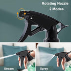 30 Pack Spray Bottle Nozzles, Heavy-Duty Stream Trigger Spray Nozzle Replacement Parts Adjustable Head Sprayer with Mist Stream Sprayer Fits 8oz /16oz Spray Bottles Round 28/400 Neck Bottles (Black) - Image 3