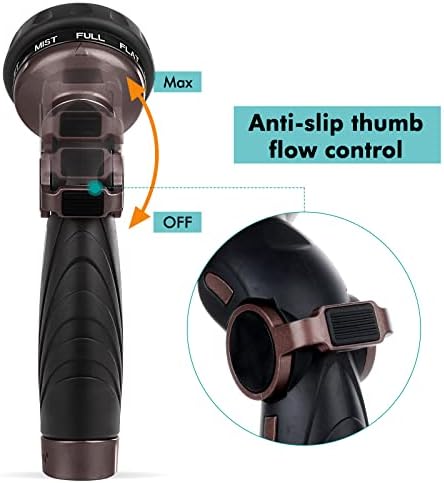 RESTMO Watering Wand Heavy Duty, Metal Water Hose Sprayer for Garden, High Pressure | Thumb Flow Control | On/Off Valve, Ideal for Outdoor Lawn & Plant Watering, Car & Pet Washing - Image 7