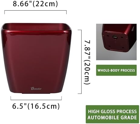 Dexceder 9x8 Self Watering Planter (Red High Gloss) - Image 3