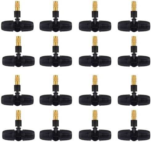 Adjustable Sprinkler with Micro Spray Mister Emitters, Copper Misting Nozzle Set for 4/7mm Hose Low Pressure Atomizing Sprayer 20pcs Brass Nozzle +8/11 Lock tee by Unknown